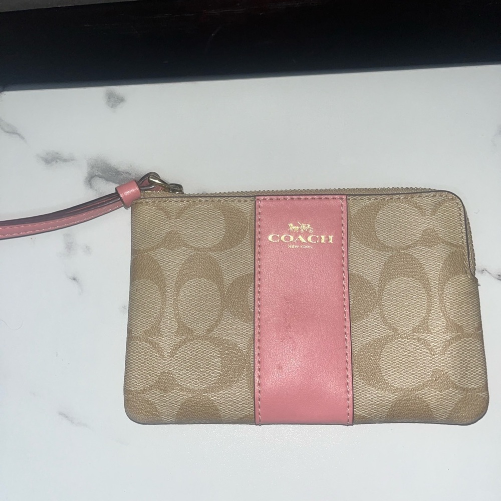 Pink Coach Wristlet
